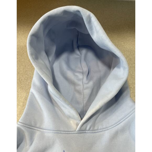 Rhinestone Sp5der Men's Pullover Hoodie Size Small Baby Blue Front Pouch - Picture 10 of 16